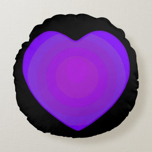 B&Wパープルハート ラウンドクッション (正面)