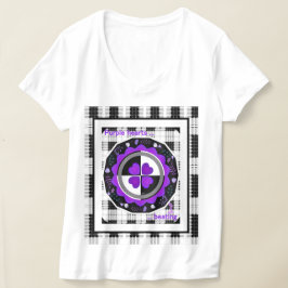 B&Wパープルハート Tシャツ