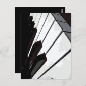 B&Wピアノ鍵 ポストカード (正面/裏面)