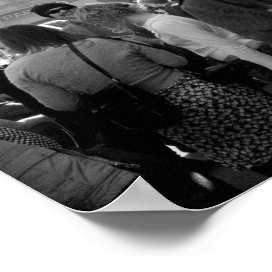 B & Wファインアート写真ベルリンパンク ポスター (角)