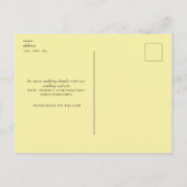 B/Wフォトイエローカレンダーを私たちの日に ポストカード (裏面)