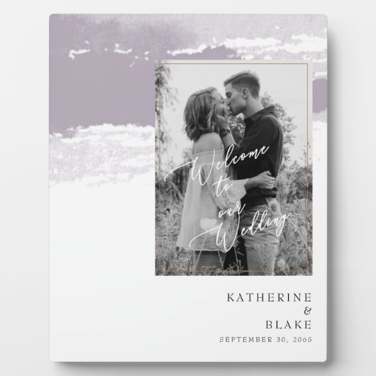 B/Wフォト結婚ラベンダーへようこそ フォトプラーク (正面)