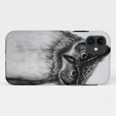 B&Wフクロウ Case-Mate iPhoneケース (裏面(横))