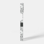 B&Wフラワーガーデンバラパターン iPhoneケース (右側面)