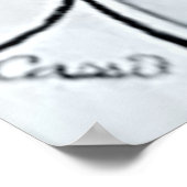 B&Wフラワー ポスター (角)