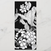 B&Wフランジパニボヘミアンボタニカルモダン結婚ズ メニュー (裏面)