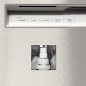 B&Wホワイトレトロ結婚ズケーキ マグネット (インサイチュ (食洗機))