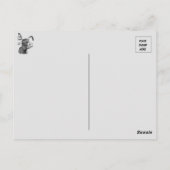 B&Wポストカードのキャビンとロバ ポストカード (裏面)