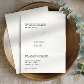 B&Wミニマルエレガントリストスクリプ結婚ト 招待状ベリーバンド