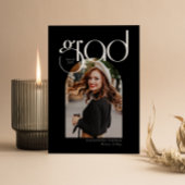 B & Wミニマルモダンリスト5アーチフォト卒業 招待状