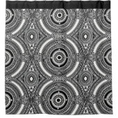 B&Wメダリオンモチーフ シャワーカーテン (正面)