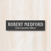 B&Wモダンプロフェッショナルドアの標識名プレート サインプレート (正面)