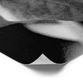 B & Wモーニンググローリープリント ポスター (角)