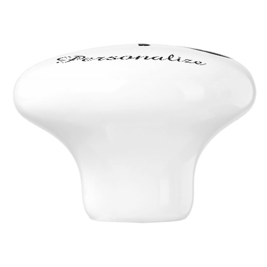 B&Wヨガゼンロータスフラワーパーソナライズドレスサー セラミックノブ (側面)