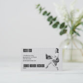 B/Wレトロの秘書 名刺 (スタンド正面)