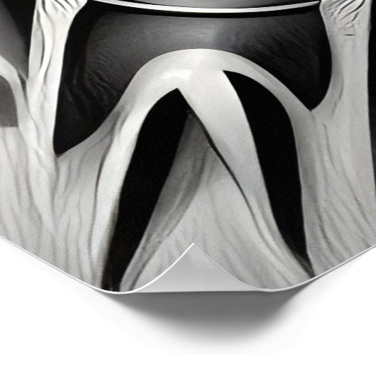 B&Wレトロロケット ポスター (角)