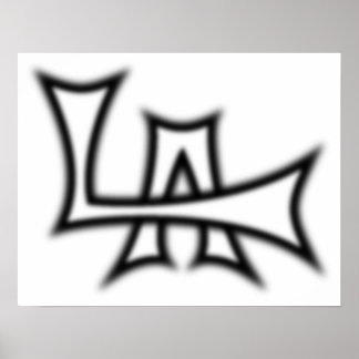 B&Wロサンゼルスポスター ポスター