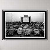 B&Wヴィンテージドライブインシアターポスター13 x 19 ポスター (正面)