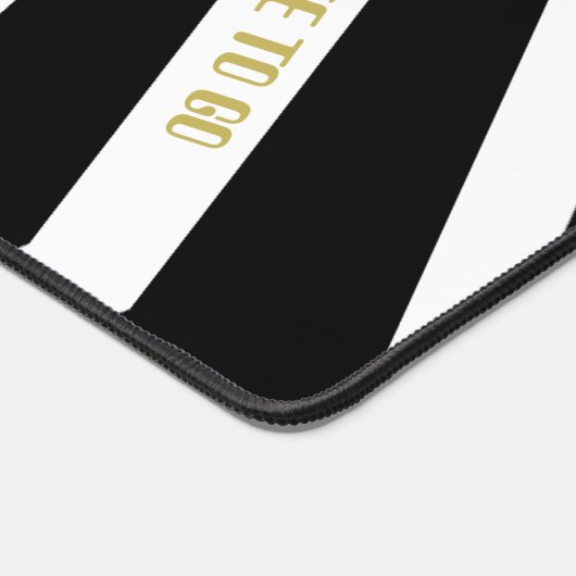 B & W三名コーヒーメーカーストライプのコーヒー デスクマット (コーナー)