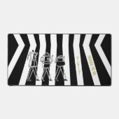 B & W三名コーヒーメーカーストライプのコーヒー デスクマット (正面)