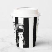 B & W三名コーヒーメーカーストライプのコーヒー 紙コップ (左)
