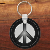 b&w平和標識 キーホルダー (正面)