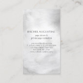 B&W水彩ヨガ瞑想ツリーポーズオムシンボル 名刺 (裏面)