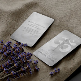 B&W水彩ヨガ瞑想ツリーポーズオムシンボル 名刺