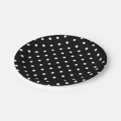 B&W水玉模様 ペーパープレート (アングル)