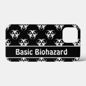 B&W生物学的災害［有害物質］シンボル電話ケース付カスタム文字 Case-Mate iPhoneケース (裏面 (横))