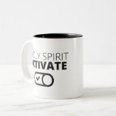 B/W聖霊活性化アイコンゴスペル画像ゴップ ツートーンマグカップ (正面左)