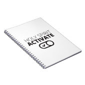 B/W聖霊活性化アイコンゴスペル画像ゴップ ノートブック (右側)