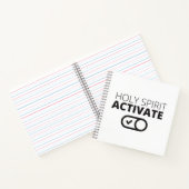 B/W聖霊活性化アイコンゴスペル画像ゴップ ノートブック (内部)