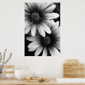 B&W花びら#6ポスター ポスター (キッチン)