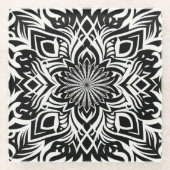 B&W調和 ガラスコースター (正面)