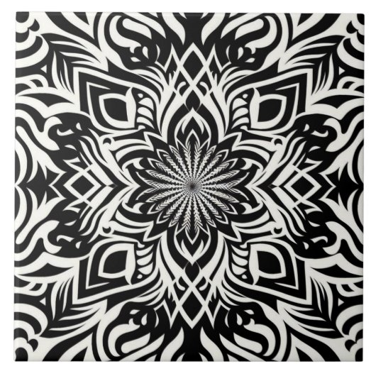 B&W調和(無縁ど効) タイル (正面)