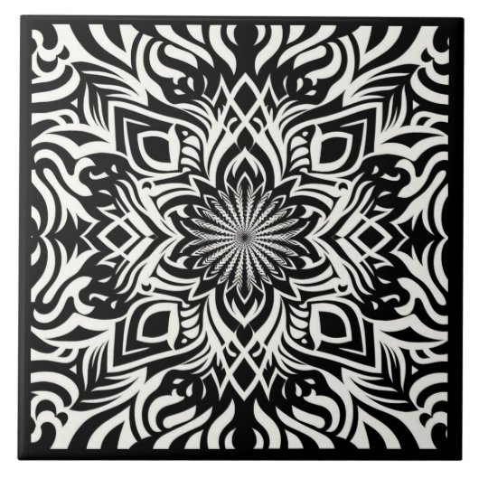 B&W調和(縁ど付) タイル (正面)