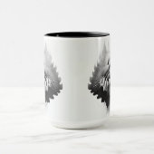 B&W超現実光学錯覚抽象芸術ツリーカード マグカップ (中央)