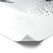 B&W超現実光学錯覚抽象芸術ツリー ポスター (角)