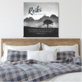 B&W霊気マスターヨガ仲介インストラクター引用文 キャンバスプリント (インサイチュ (寝室))