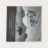 B&W霊気マスターヨガ仲介インストラクター引用文 タペストリー (正面(横))