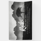 B&W霊気マスターヨガ仲介インストラクター引用文 横断幕 (縦)