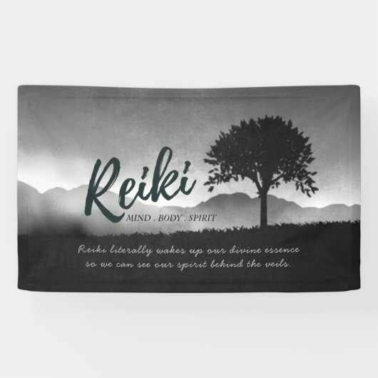 B&W霊気マスターヨガ仲介インストラクター引用文 横断幕 (横)