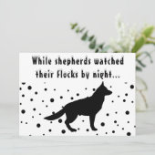 B&W おもしろい |ドイツの羊飼い |クリスマスの挨拶 シーズンカード (スタンド正面)