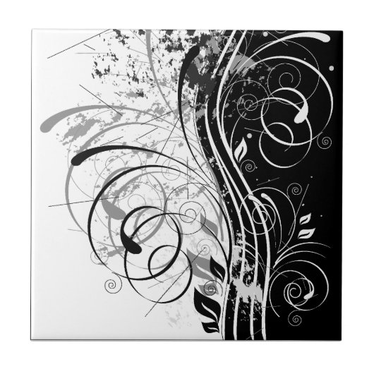 B&W グランジ タイル (正面)