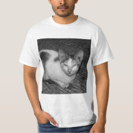 B&W - 猫 03 Tシャツ