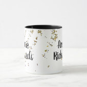 b/w 11oz mug彼女の名前と紙吹雪 マグカップ (中央)