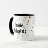 b/w 11oz mug彼女の名前と紙吹雪 マグカップ (正面左)