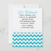 B&W 13誕生日シェブロンプリント:パーティの招待状 招待状 (裏面)