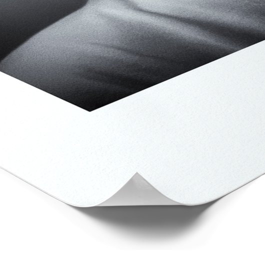 B&W AIポスター女子 ポスター (角)